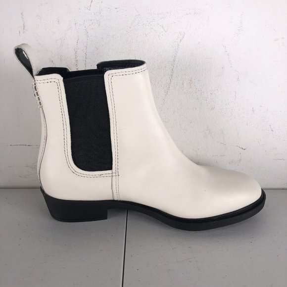 Uggs White Leather Waterproof Emmeth Jasmine Boots Womens Size US 5.5 Shoes - Picture 3 of 10